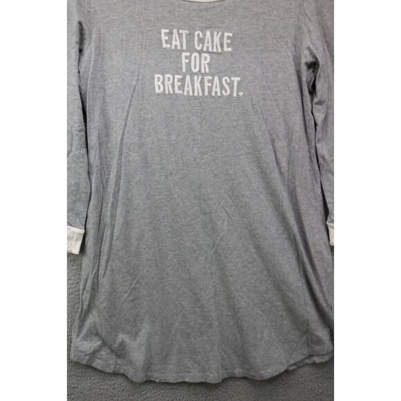 Kate Spade NY "Eat Cake For Breakfast" Sleep Shirt-Large-Quiet Luxury-Soft - Picture 2 of 10